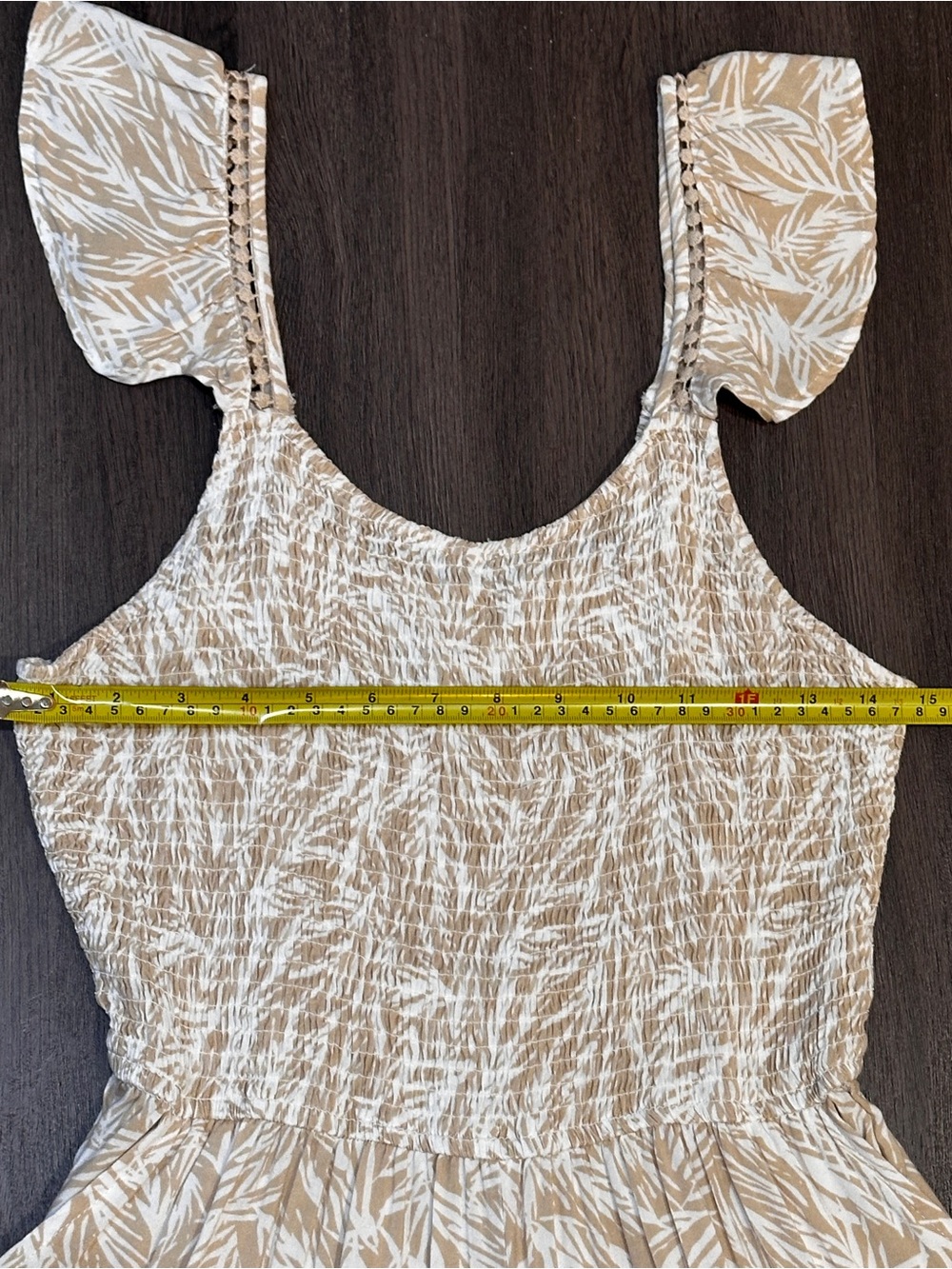 Boho Tropical Wide Leg Jumpsuit Beachy Coastal Resort Cottagecore Medium - Picture 5 of 11